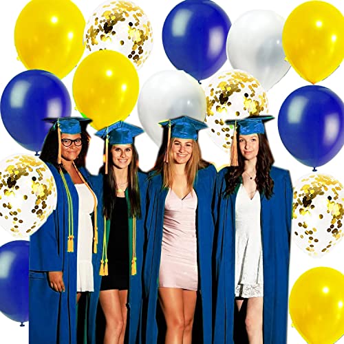 Image of Graduation Party Decorations Blue Yellow 2026 /Navy Blue Yellow Graduation Decorations /Balloons 20pcs /Michigan Balloons /Birthday (Pack of 3)