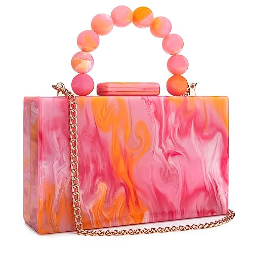 Image of Women Acrylic Clutch Purse Leopard Print Evening Bag Chain Formal Handbag Party Bridal Wedding Clutch Purse for Women