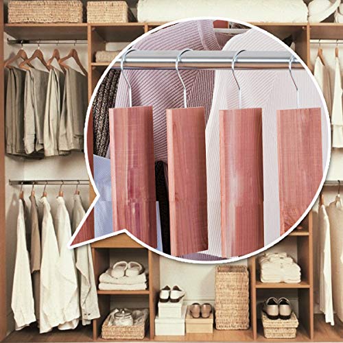 Image of Cedar Space Cedar Blocks for Clothes Storage, 60 PCS Cedar Chips and Balls