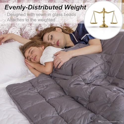 viceroy bedding Weighted Blanket - Premium Material 100% Cotton - Autism Sensory Heavy Weight Blanket for Sleep, Reduces Anxiety, Insomnia (155cm x 200cm - 11.3 kg (25lb)) - Image 3