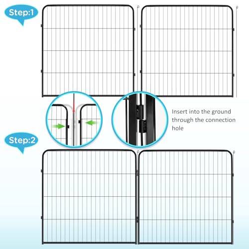 image for BestPet | Dog Playpen Extender | 32 Inch, 4 Panels | Heavy Duty Metal 