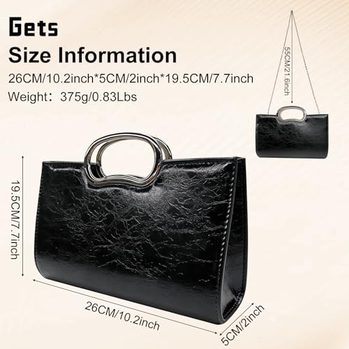Image of Gets Clutch Purses for Women PU Leather Evening Handbag for Formal Wedding Party Clutches Small Crossbody Bag with Chain
