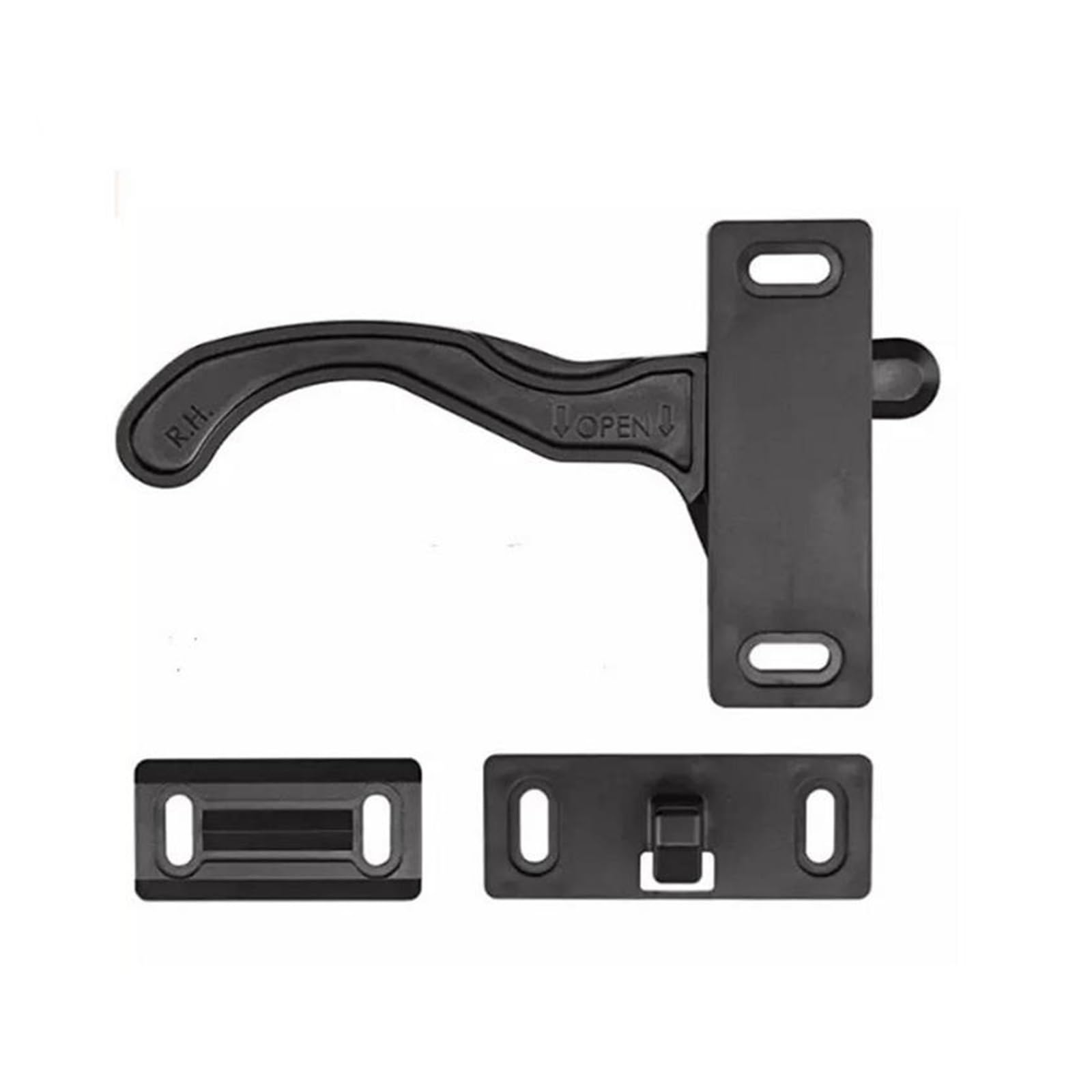 Caravan Door Lock, Metal RV Door Handle Entry Door Hardware RV Grab Entry Door Assist Bar Right Hand Handle Set for Travel Trailer