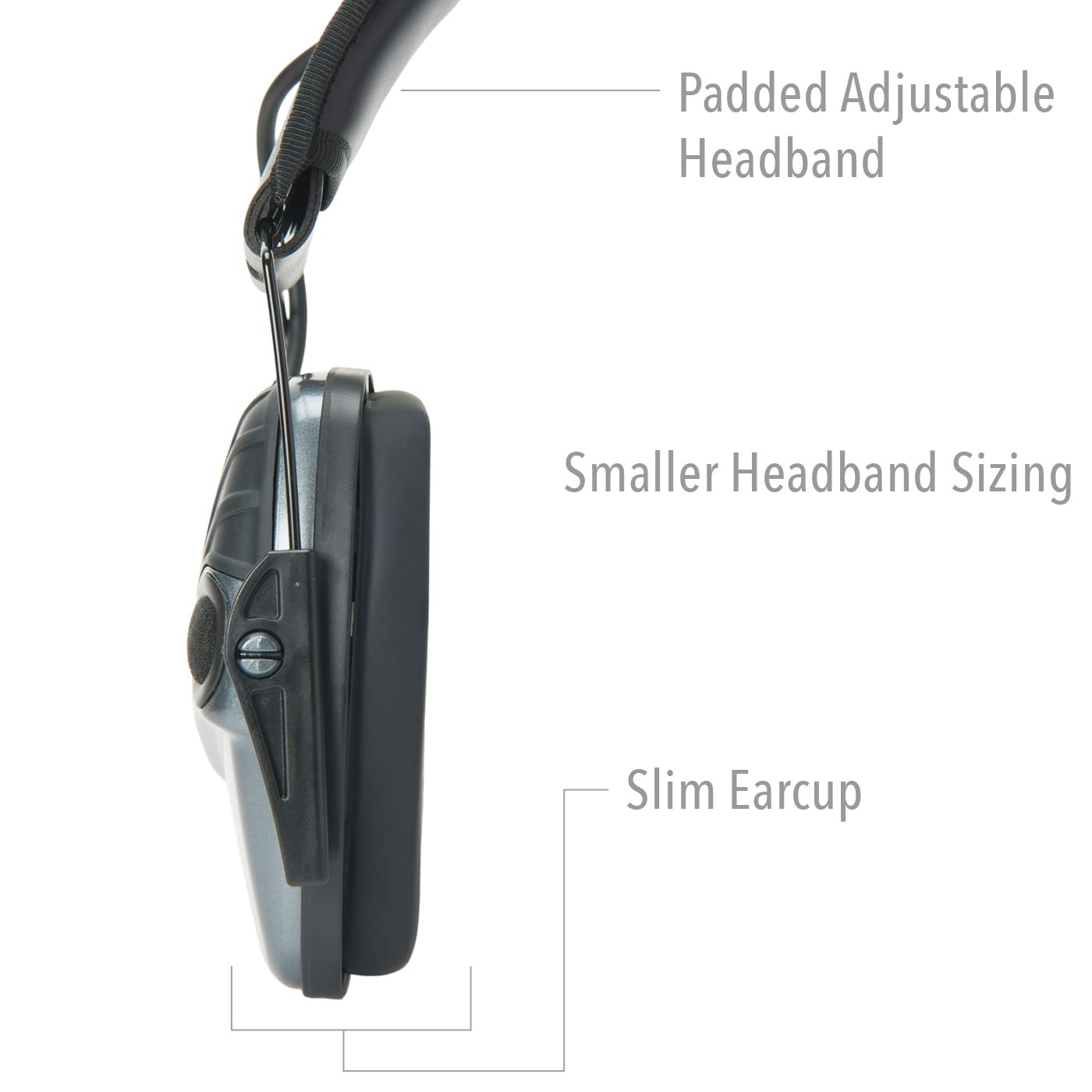 Howard Leight R02532 Impact Sport 22dB Gray Black Headband Small Ear Protection