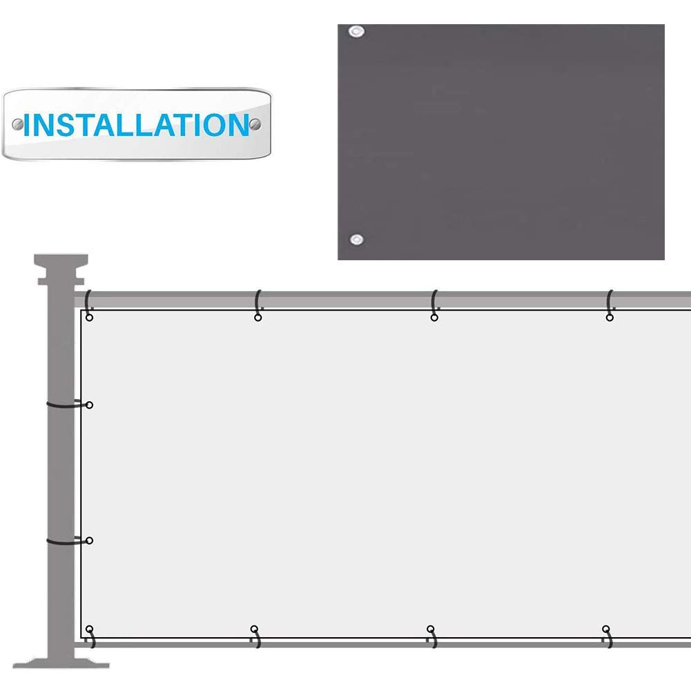 Balkon Sichtschutz 145x850 Cm – Witterungsbeständig, Pflegeleicht, Inkl. Montagezubehör