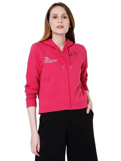 Women's Cotton Blend Hooded Neck Sweatshirt