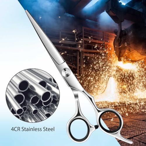 hair cutting scissors 6534 stainless steel barber shears for menwomen professional haircut kit for salon amp home use sharp trimming shears for hairdresser precision cutting tools for stylists