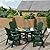 Costaelm Outdoor Adirondack Chair, HDPE Patio Balcony Chairs, Portside Seashell Nautical Curveback Adirondack Chair and Fire Pit Chairs, Dark Green