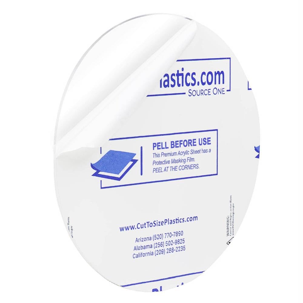 Clear Acrylic Discs - Every Size & Thickness -1