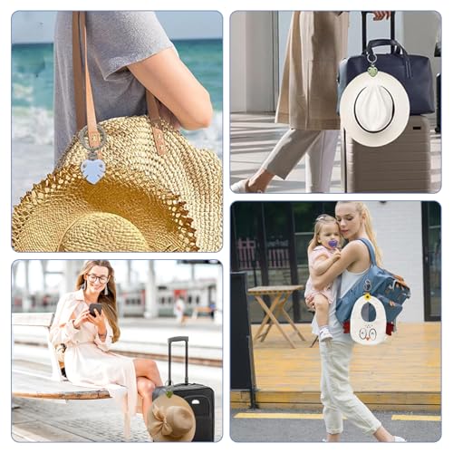 4pcs Hat Clips for Travel on Bag, Hat Holder for Travel Essentials, Lightweight and Versatile Accessory, Free Your Hands, Easy to use, Protect Hats from Falling, Suitable Gift for Women - Thumbnail 5