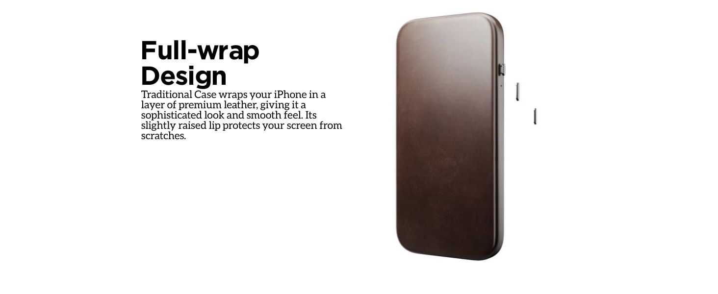 Amazon.com: NOMAD Traditional Leather Case Brown Compatible