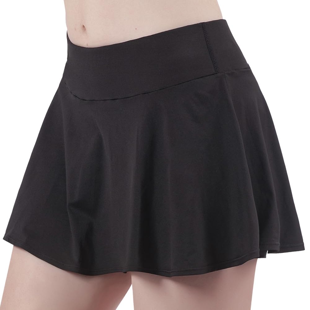 ThreeH Falda Tenis Plisada Cintura Alta Mujer Golf Faldas Cortas con Pantalones Cortos