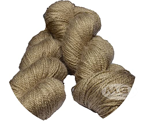 Image of RABIT Excel Peanut 300 GMS Wool Hank Hand Knitting Wool /Art Craft Soft Fingering Crochet Hook Yarn, Needle Knitting Yarn Thread Dyed-ME Art-FCH