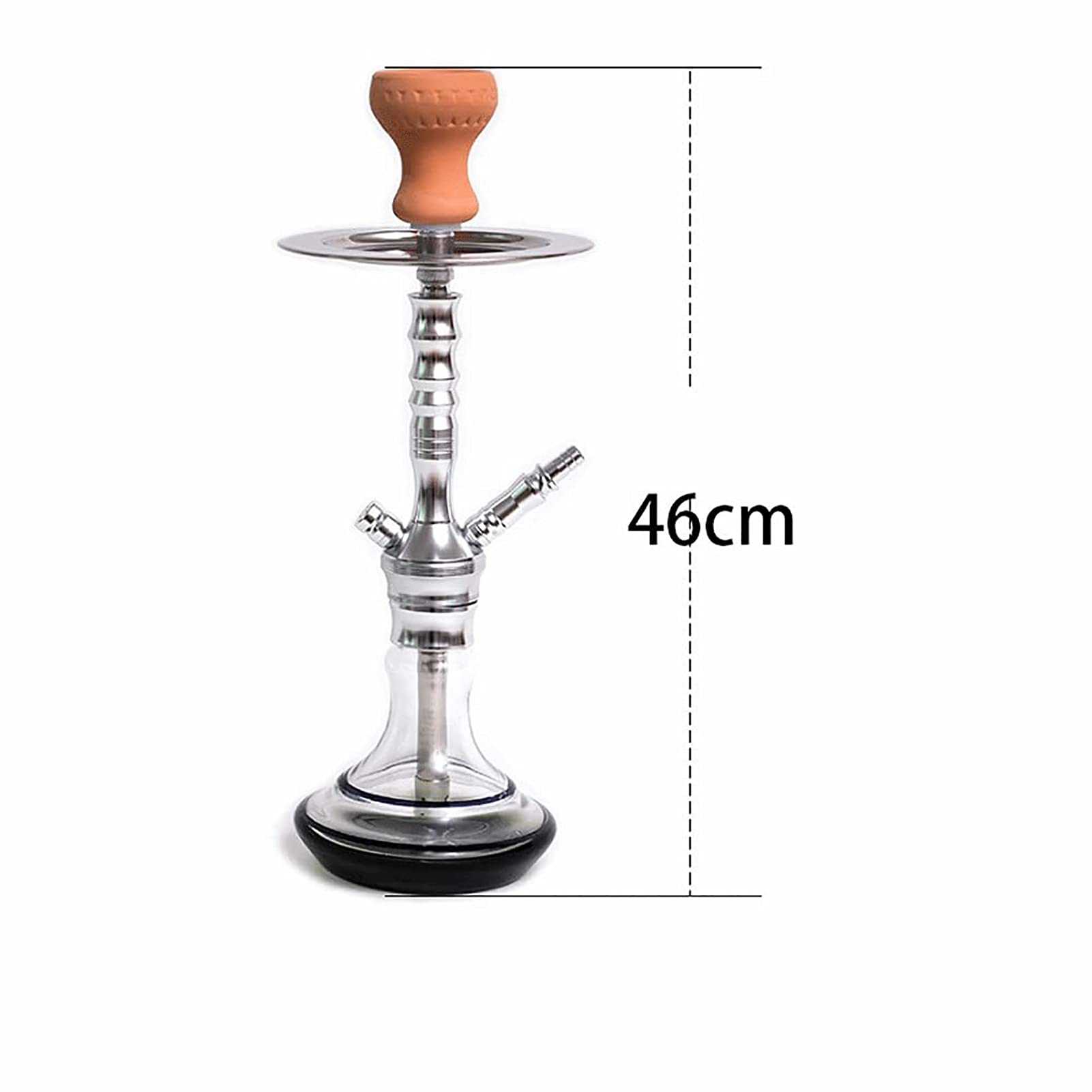 Brownah De Tuyau, Accessoires De Narguilé Portable, Kit De Narguilé En Verre De Tuyau À Tuyau De 46 Cm, Pour Meilleure Narguilé De Shisha Fumage De Fumer