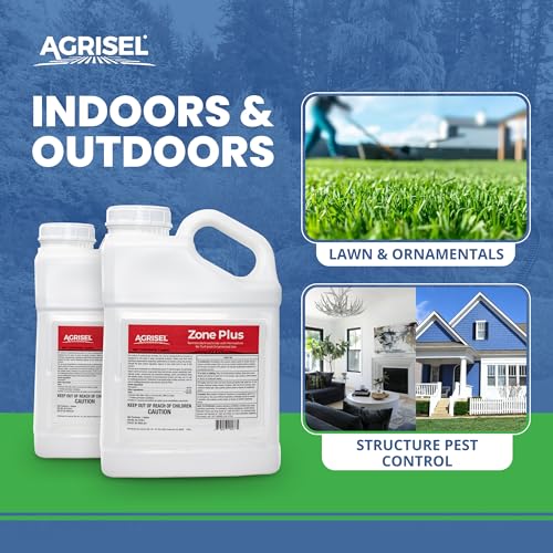 Image of Agrisel Zone Plus Insect & Pest Control, Eco-Friendly, 128 Ounce | Broad Spectrum, for Indoor & Outdoor, Effective Against 100 Pests