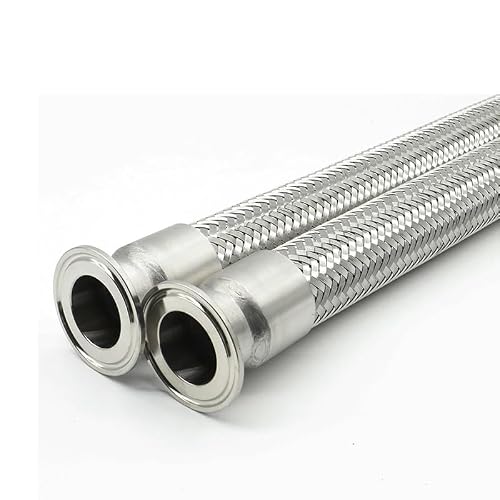 DQFOCPHHAA Tuyau Flexible tressé en Acier Inoxydable 304, diamètre extérieur 38 mm x 1,5 po, 300 mm de Long – vue 4