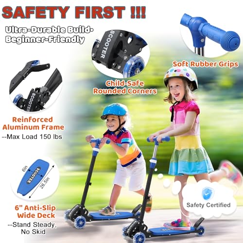 Kick Scooter for Kids Ages 6-12