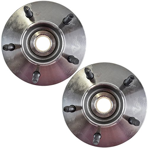 Image of TRQ 2 Piece Front Wheel Bearing & Hub Assembly Set Compatible with 1997-2000 Ford F-150
