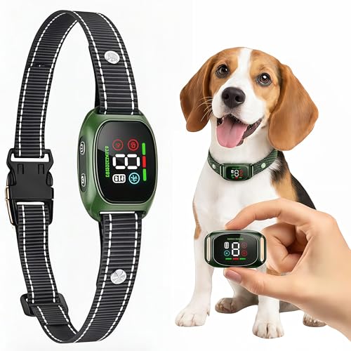 AAFGVC Haustierfreundliches Halsband - Antibellhalsband Für Hunde, Das Übermäßiges Bellen Reduziert, Eignet Sich Für Den Täglichen Gebrauch Und Auf Reisen, Gibt Sicherheit (Grün)