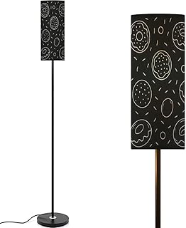 Floor Lamps with Remote Control Donut Doodle Foot Switch Pole Lamps Modern Tall Standing Lamp for Bedroom Living Room 9W Dimmable Bulb Included