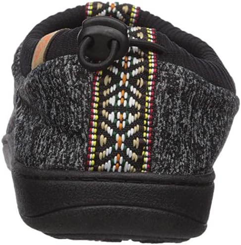 Acorn Women's Explorer Water Repellent Moc Slipper with Adjustable Toggle, Black Heather, Large Review | Image 2