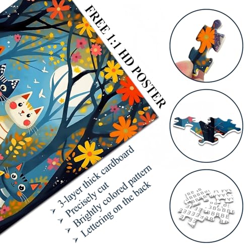 Puzzle de Gato Bosque 16+ años miniatura 5