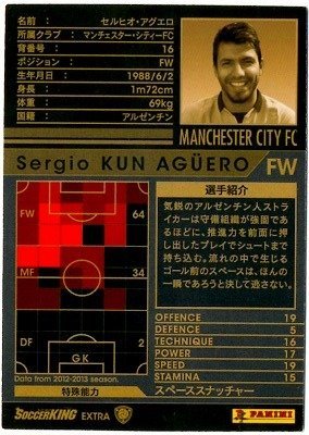 Amazon.co.jp: WCCF/12-13/WCF/セルヒオ・アグエロ/サッカーキング付録