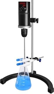 Electric Overhead Stirrer LCD Digital Lab Mixer Time and Speed Adjustable Stirring Lab Mixer 100-2000RPM 20L Electric Overhead Mixer