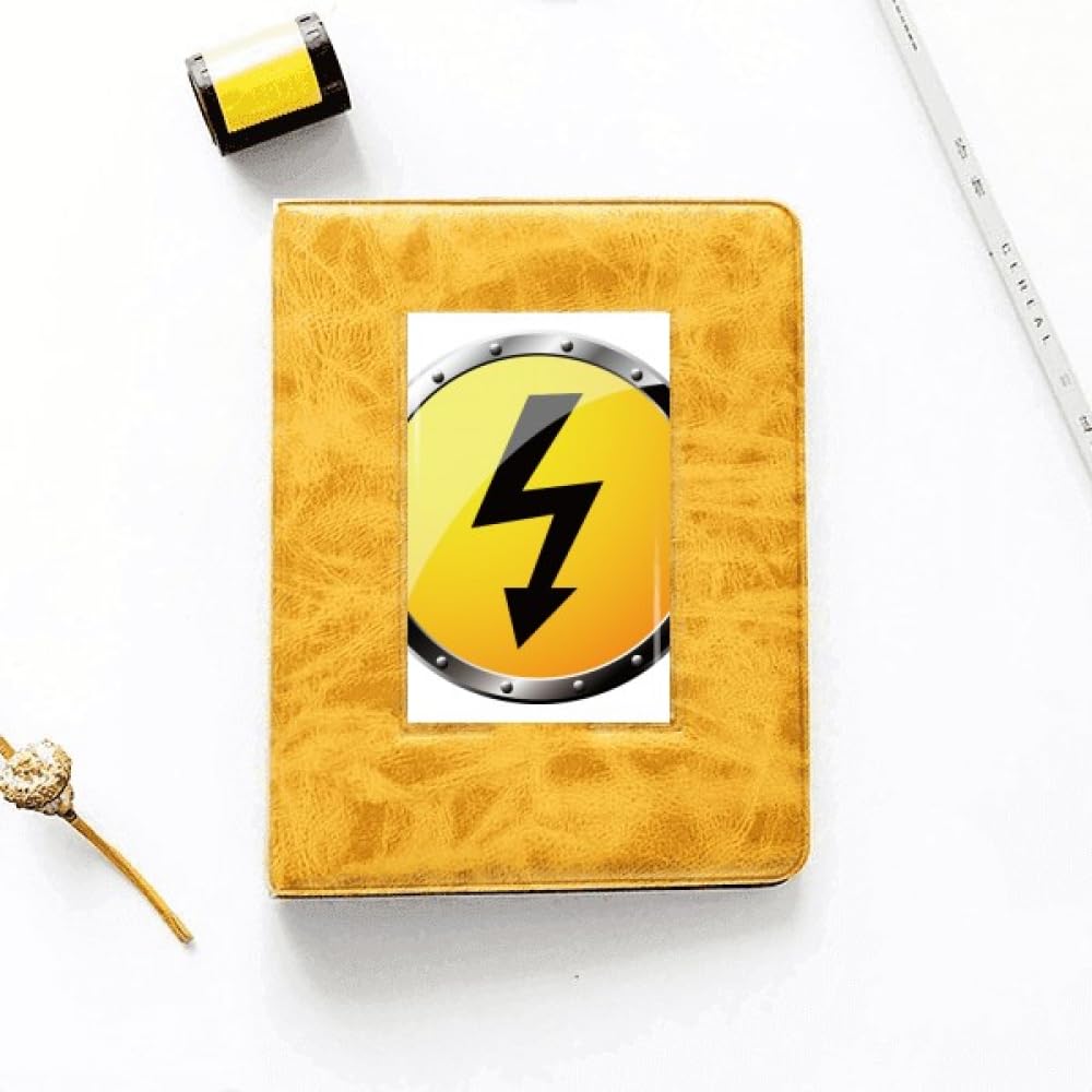 no/no Logo Yellow Background Electricity Dangerous Photo Album Family Wedding Picture 4x6
