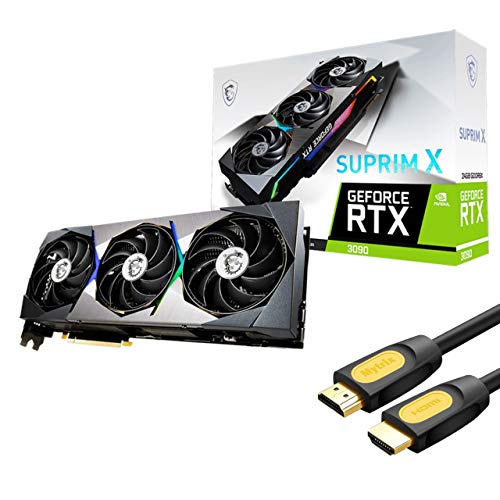 MSI GeForce RTX 3090 搭載 SUPRIM X 24G グラフィックスボード 24GB 384-Bit GDDR6X PCIe 4.0 VR Ready Ray Tracing サポート TORX Fan 4.0 DisplayPort