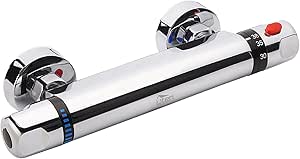 Grifos Ducha, Uten Grifo Ducha Termostatico, Termostatos Inteligentes para Bañera y Ducha, Grifo de Ducha de Latón Puro, Rango de Control de Temperatura (20-50°C), Flujo de Agua Seguro y Cómodo