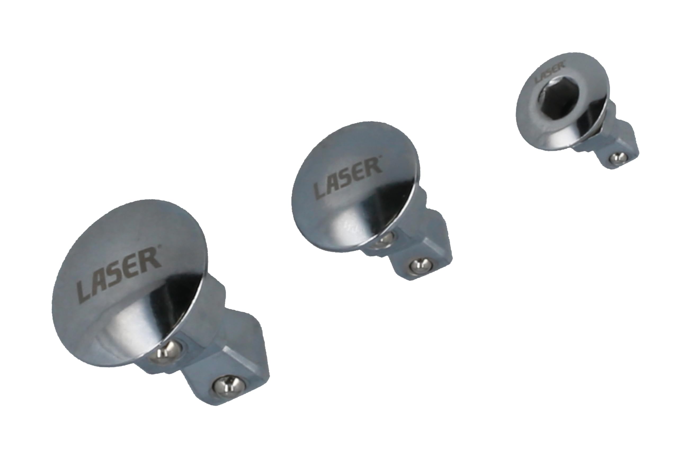 Laser 8944 Ratchet Spanner Adaptors with Wobble Function 3pc