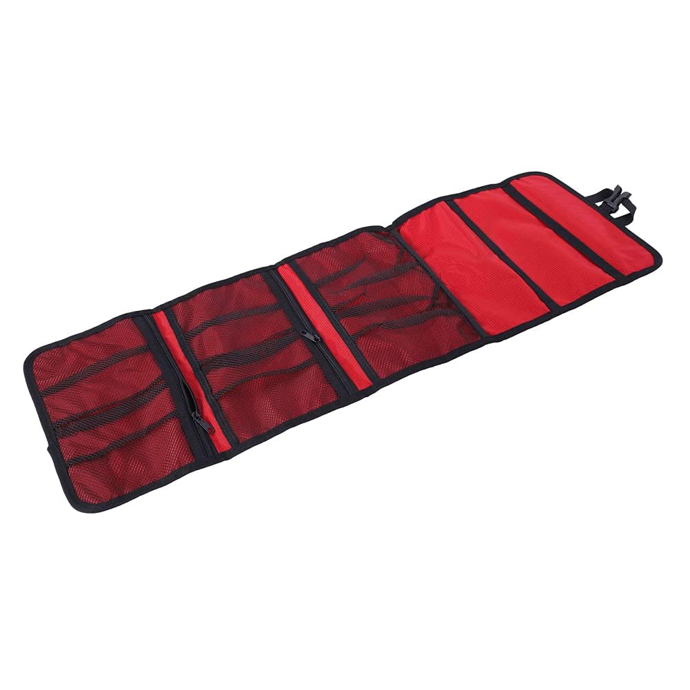 Organizador de Equipo de Escalada, Ganchos Plegables para Colgar, Anillo en D, Bolsa de Cuerda, Equipo de Herramientas para Colgar, mosquetón, Bolsa de Almacenamiento para Equipo (Rouge)