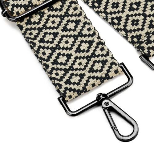 Image of ZOOEASS Nickel Buckles Wide Shoulder Strap Adjustable Replacement Belt Gun Buckles Guitar Style Crossbody Bag Strap