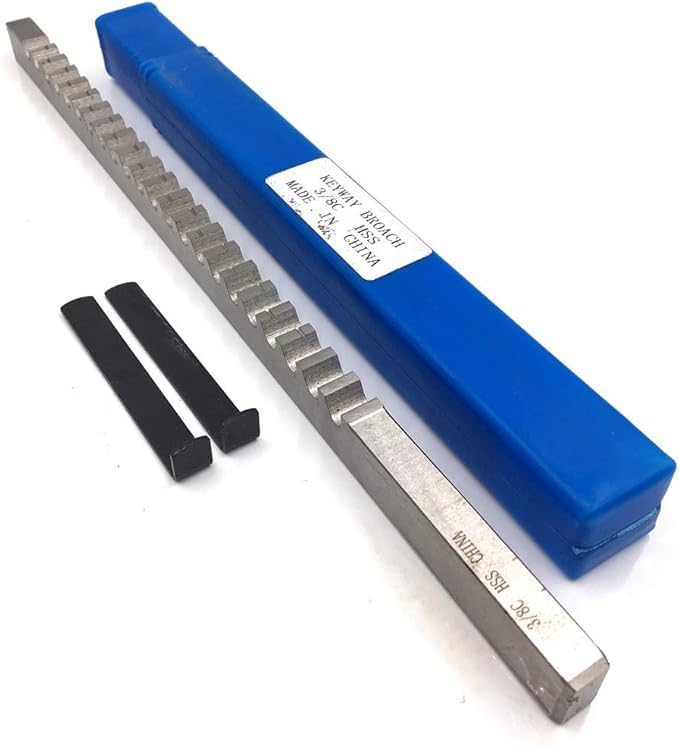 Keyway Broach 3/8 Inch Size C Push-Type HSS High Speed Steel Broach Cutting CNC Machine Tool