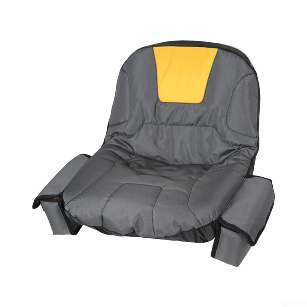 DAZZLEEX Asiento Cortacésped Transpirable Anti-Rasgaduras Asiento Cortacésped(Black-Yellow)
