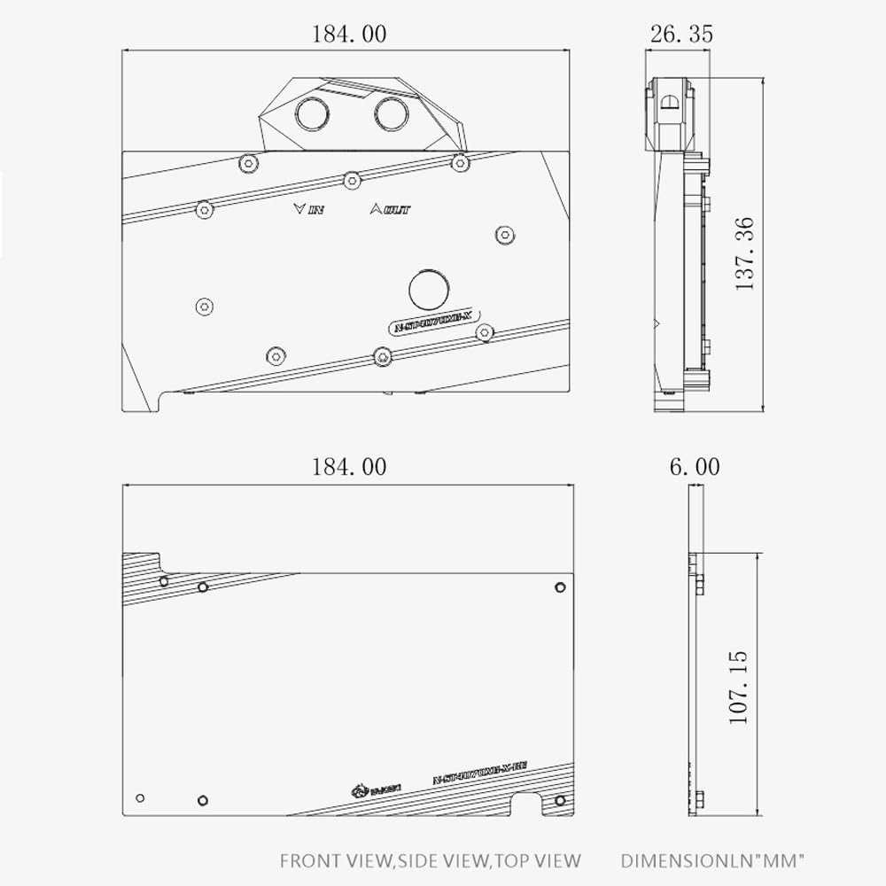 Copper GPU Water Cooling Block GPU Waterblock Graphics Card Water Cooling Block for Zotac GeFoce Gaming RTX 4070 12GB X (5V ARGB RBW Aura Effect LED Lights GPU Block with Backplate)