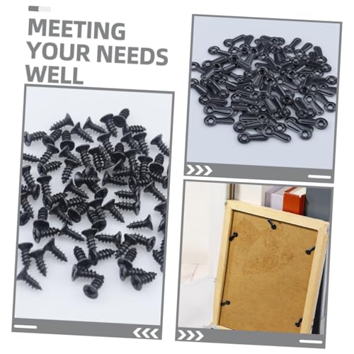 Image of DOITOOL 100pcs Picture Frame Backing Clips Hanging with Screws Versatile Hardware for Easy Picture Frame Installation