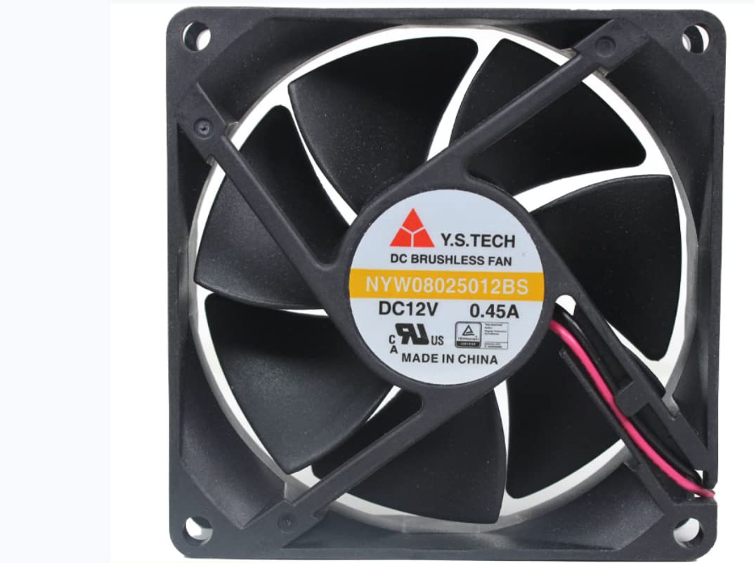 NYW08025012BS Fan,for Y.S.TECH 12V 0.45A 80X80X25MM 2-Wire Cooling Fan