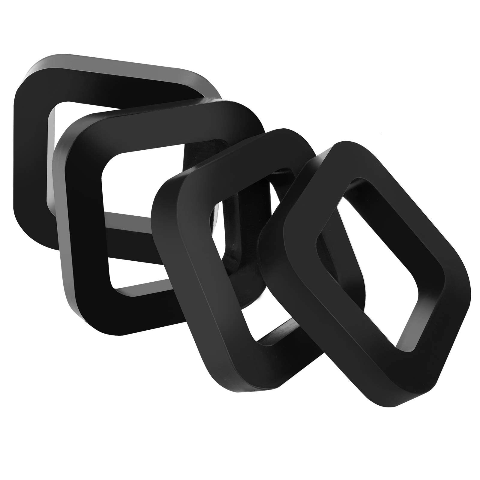 MAKINGTEC Hitch Receiver Silencer Pad, 2" Rubber Bumper for Towing Hitch and Receiver for Adjustable Ball Mounts Eliminate Noise (4 Pcs, Black)