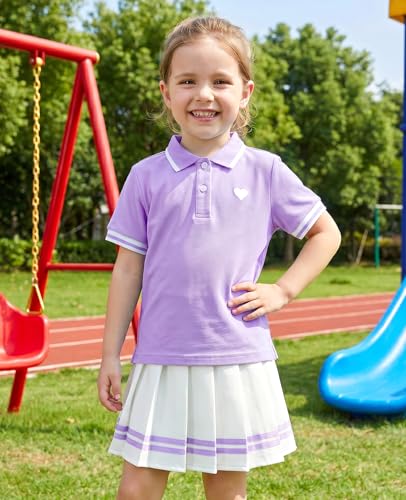 Move Dance Little Girls Dress 3T 4T Purple Polo Skirt Set with Shorts - image 5