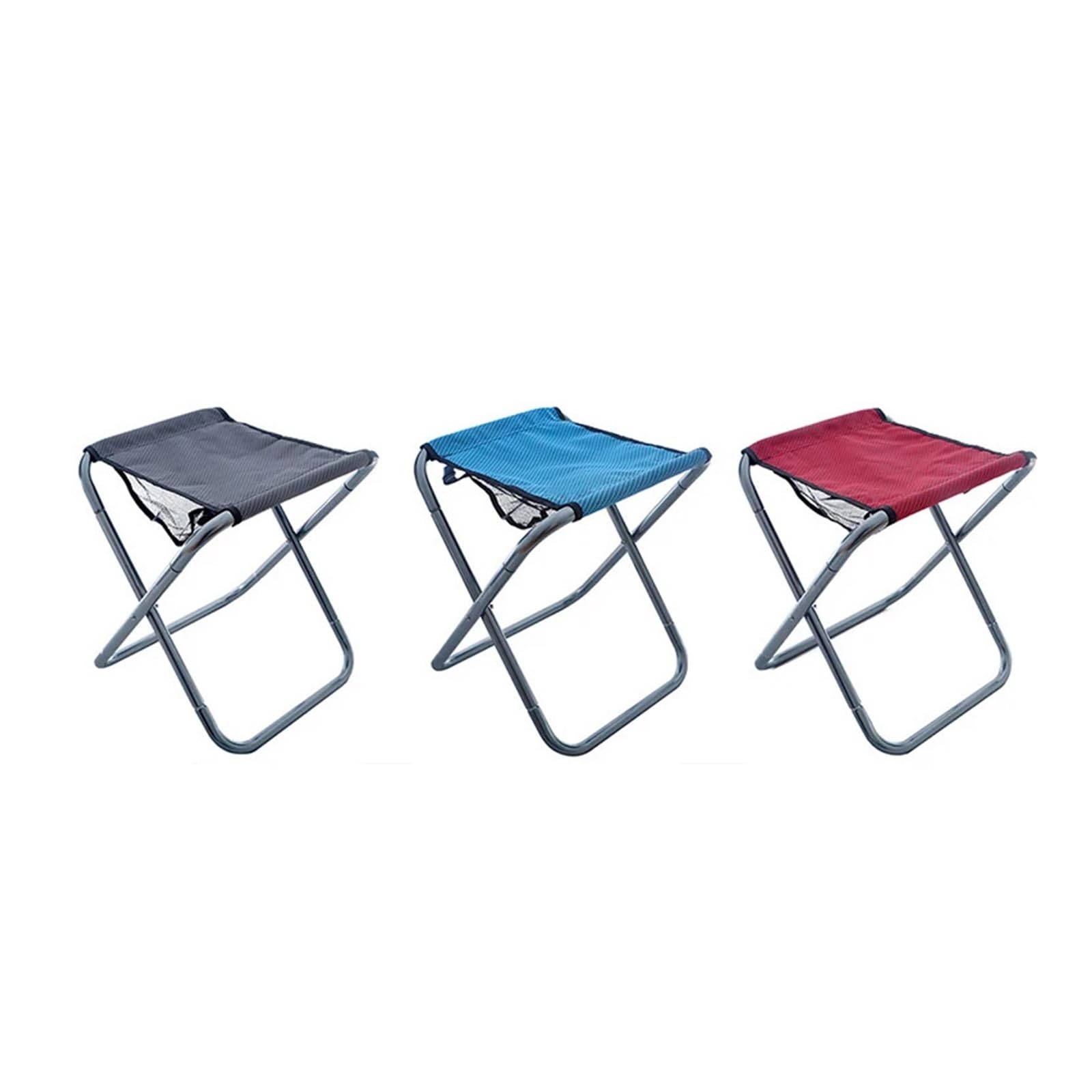Tabouret Pliant Aluminium Ultra-léger pour Camping Pique-Nique pêche Voyage(Red)