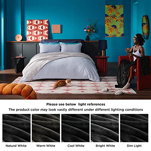 Bedsure Fleece Blanket Oversized Blanket Black - 300Gsm Soft Lightweight Plush Cozy Twin Xl Blankets For Bed, Sofa, Couch, Travel, Camping #TOP6