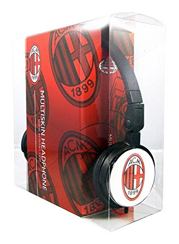 TECHMADE Cuffie Stereo con Microfono e Skin Intercambiabili AC Milan 1899, Nero - Image 6