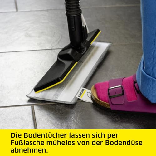 Kärcher Original Dampfreiniger Bodentuchset EasyFix kompatibel mit Dampfreiniger Kärcher SC - Für Böden, geeignet für jede Art von Oberfläche, maschinenwaschbar, bunt, 3 Stück