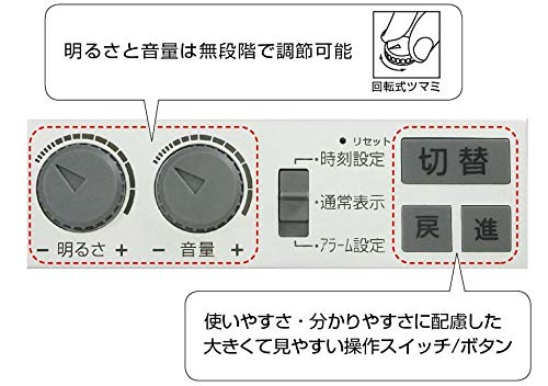 MAG マグ らくらく電波時計 T-696 CGM ノア精密 交流式デジタル時計：らくらく電波時計 置き時計 [電波