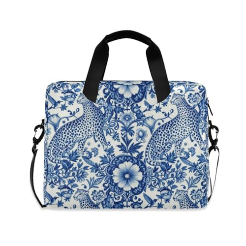 Funda portátil para laptop 15.6 pulgadas con asa y correa azul miniatura 1