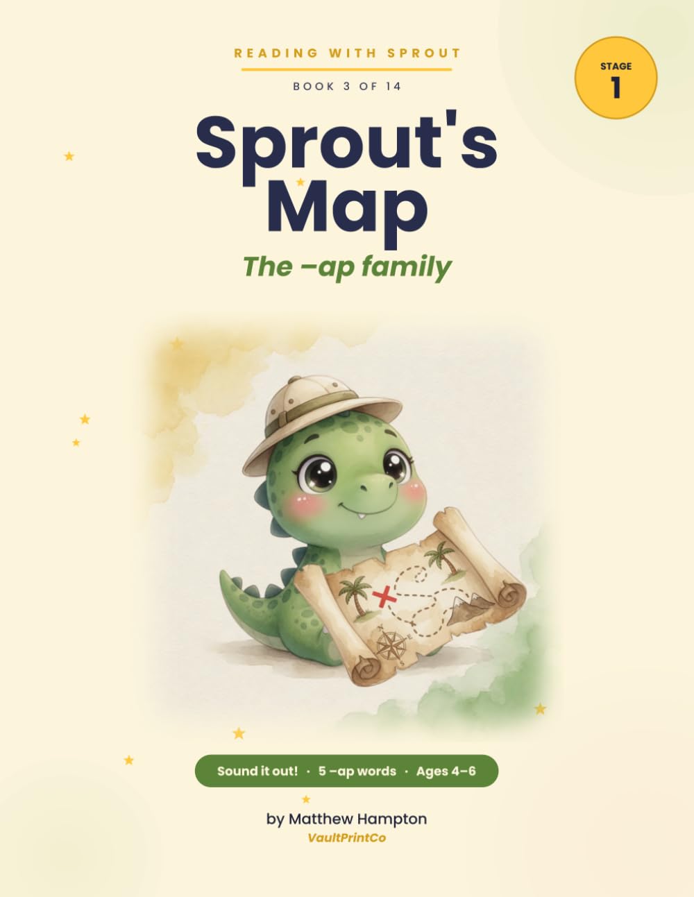 Sprout's Map: Reading with Sprout · Book 3 · The –ap Family · A Decodable Phonics Reader for Ages 4–6