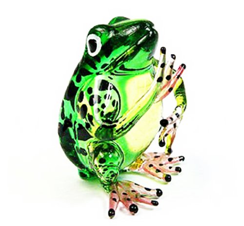 Rana, verde FIGURINE di vetro di Murano da