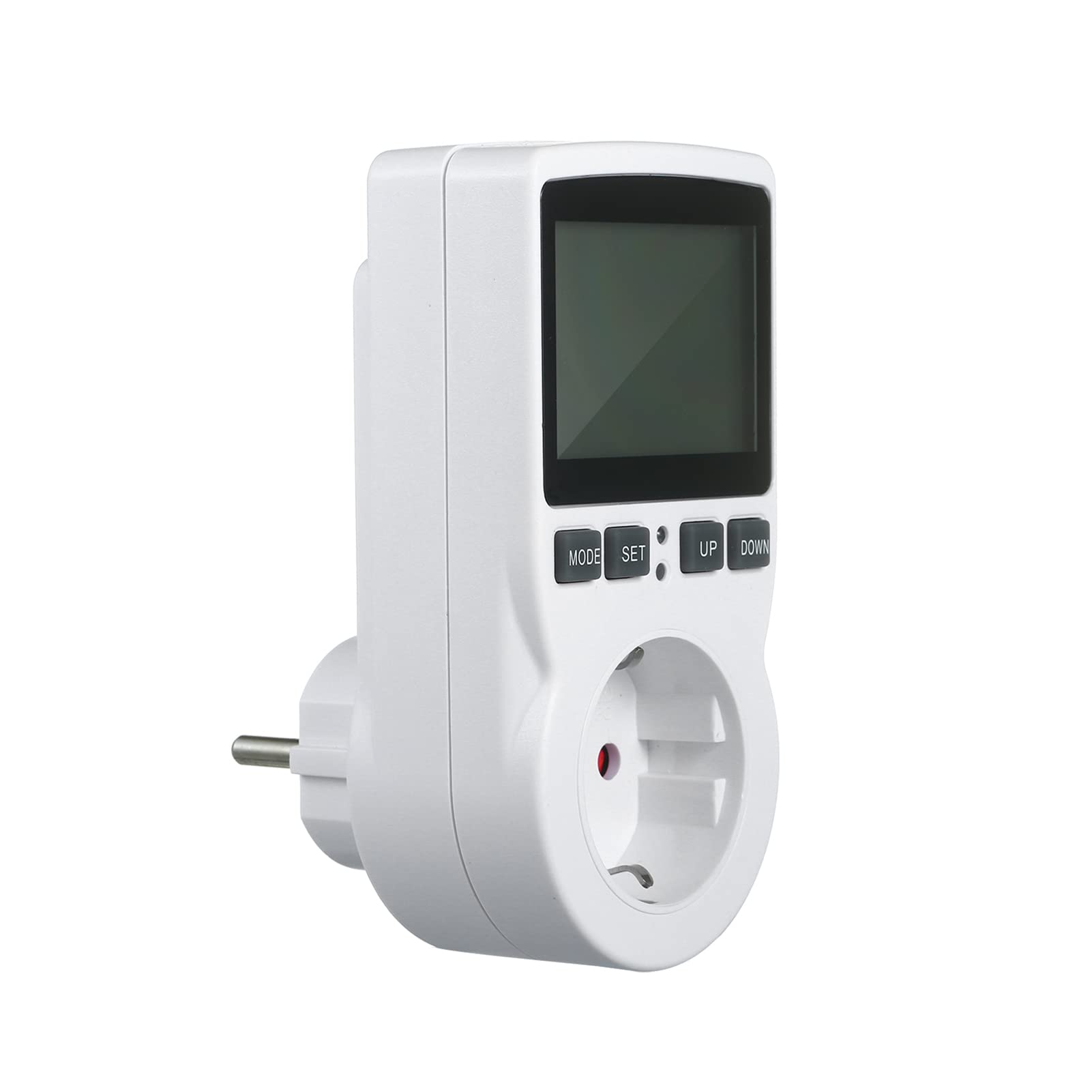 Termostato Digital, Weytoll Termostato LCD Enchufe de Salida Control de Enfriamiento de Calefacción para Terrario Acuario Reptiles Toma de Salida con Control de Temperatura con Temporizador y Sonda